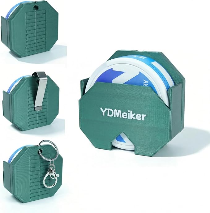 Zyn Holder for Car Visor & Belt Clip, Tactical Pouch Can Holster Fits to Most Pouches, Secure Metal Clip Sun Visor Organizer & EDC Carrier, Tins Holster, Metal Green