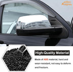 Car Door Rear View Mirror Cover Trim Compatible with Toyota Tundra 2007-2021 Sequoia 2008-2020 Exterior Rearview Mirror Housing Cap Protector Accessories, Only Fit Without Turn Signal Lights Version