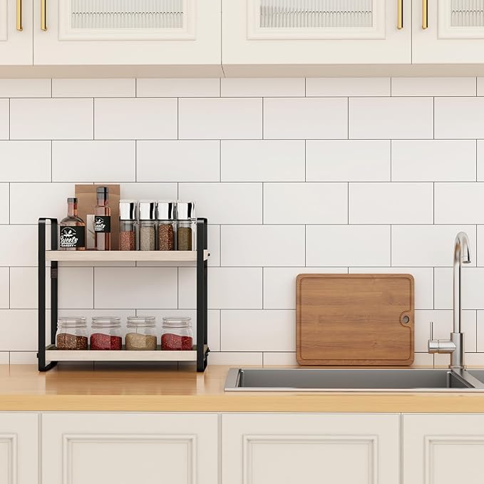 HNRLOY Bathroom Counter Organizer,Bathroom Countertop Organizer,Counter Shelf,Countertop Storage,Organization and Storage,Mak