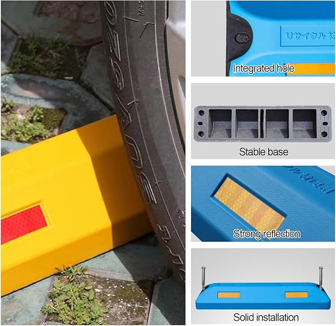 Color Parking Stopper for Garage and Parking Lots, Car Blocker Protect Bumper, Garage Parking Aid, for Various Car Parking, 1 Piece Pack(Blue)