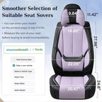 Coverado Universal Seat Covers Front, 2-Pack Universal Seat Covers for Cars, Waterproof Nappa Leather Car Seat Covers with He