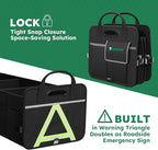 112L Large Capacity Car Trunk Organizer with 20L Insulated Fresh-Keeping Bag, Heavy-Duty 600D Waterproof Oxford Collapsible