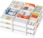 DIMJ Drawer Organizer Clothes, 26Pack Dresser Organizer, Foldable Closet Organizers and Storage, Fabric Dresser Bins, Drawer 