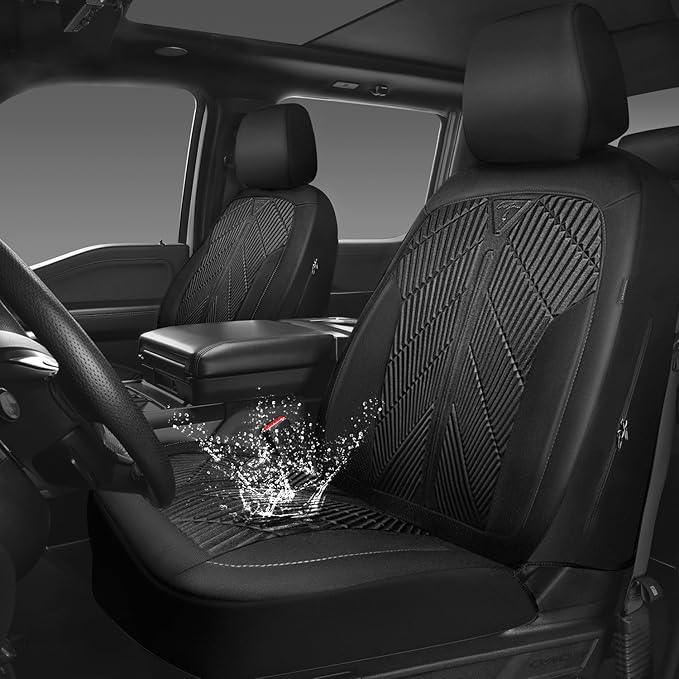 CAR PASS Waterproof Car seat covers Front Seats covers Neoprene Wetsuit, All-Weather Non-Slip Durable, Universal Fit for SUV 