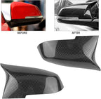 sportuli Carbon Fiber Rearview Mirror Cover Cap Compatible with BMW 228i 435i 116i 118i 120i 125i 130i 218i 220i 320i 328i 330i 335i 420i 428i 435i F21 F30 F31 F32 F33 F36