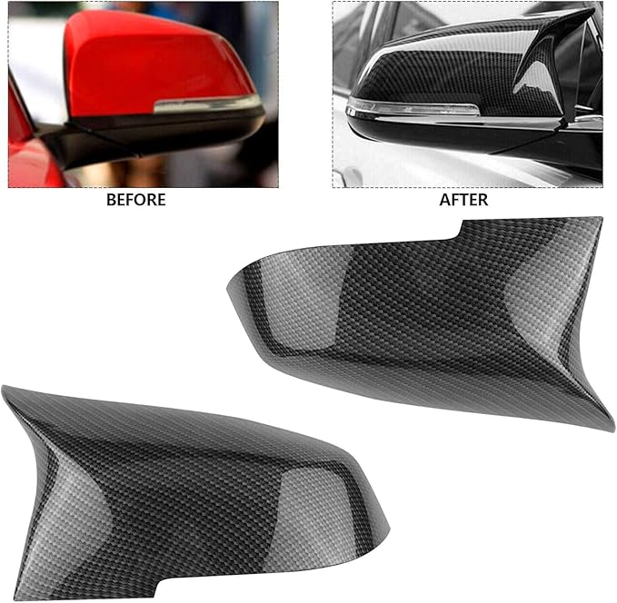 sportuli Carbon Fiber Rearview Mirror Cover Cap Compatible with BMW 228i 435i 116i 118i 120i 125i 130i 218i 220i 320i 328i 330i 335i 420i 428i 435i F21 F30 F31 F32 F33 F36