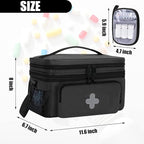 GDNasist Medicine Storage Bag, Medical Bag Pill Bottle Organizer for Emergency, Medicine Box Empty with Small Portable Pouch,