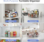 2-Tier Vitamin Storage Organizer, Rotary Turntable Organizer for Vitamin Bottles and Medicine Bottle, Vitamin Bottle Organize