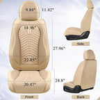 Coverado Front Seat Covers, 2 Pieces Universal Seat Cover for Cars, Breathable Nappa Leather Waterproof Car Seat Cover, Car S
