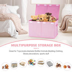 Mayniu Extra Large Toy Box Chest with Dividers, 120L Sturdy Toy Storage Organizer Bin Boxes Basket for Kids, Boys, Girls, Liv