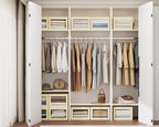 Homsorout Collapsible Storage Bins with Lids - Stackable Storage Containers with Window, 3 Pack Fabric Organizing Bins for Cl