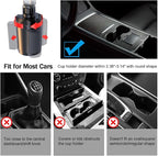 Larger Car Cup Holder Tray, 9~11 inch Expandable Car Food Tray for Eating Hamburger/Snacks, Car Travel Cup Coffee Table Stand
