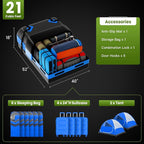 21 Cubic Feet Car Rooftop Cargo Bag Carrier, Soft Roof Top Luggage Bag for All Vechicles with/Without Racks - with Waterproof Zip, Luggage Lock, Anti-Slip Mat, Storage Bag, Door Hooks, Blue