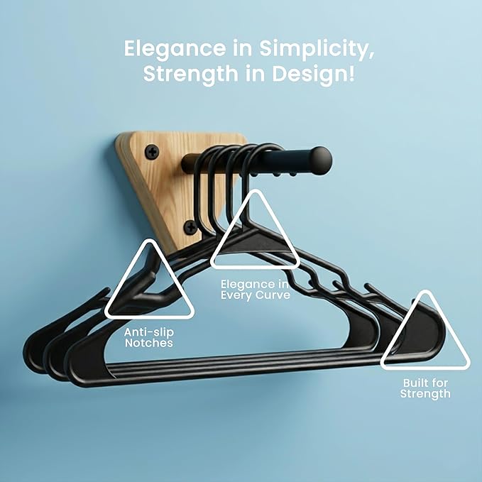 Utopia Home Plastic Hangers 100 Pack - Perfect Space Saving Clothes Hanger - Durable and Strong - Perfect Closet Organizers w