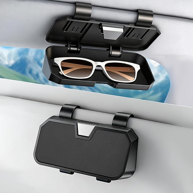 Sunglasses Holder for Car Visor Leather Eyeglasses Organizer Case for BMW X3 X5 X7 X1 3 4 2 5 Series Accessories