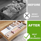 ANTOWIN Bamboo Drawer Dividers Organizers, Expandable Drawer Separators Splitter,17-22 inches Long Adjustable Spring-loaded O