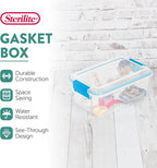 Sterilite 6-Pack Gasket Box, Weather-Resistant Storage Bins with Latching Lids, 7.5 Quart - Heavy-Duty Organizing Containers 