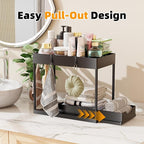 Simple Trending 3 Pack Under Sink Organizer, Pull-Out Cabinet Organizer Drawer, 2 Tier Multi-Purpose Slide Out Storage Shelf 