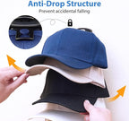 MACOPRO Hat Organizer for Baseball Caps for wall,2 Pack Cap Racks, Rack Hanger Storage Display Holder Hooks Stand for Closet 