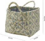 Boho Fabric Storage Basket, Large Capacity Laundry Basket, 12.2'' x 10.23'' x 10.23'' Collapsible Laundry Hamper with Easy Ca