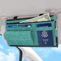 Sun Visor Organizer, Multi-Pocket Auto Visor Organizer for Car, SUV and Truck, Card Holder Glasses Holder for Car Interior Accessories Car Organizers And Storage, Blue