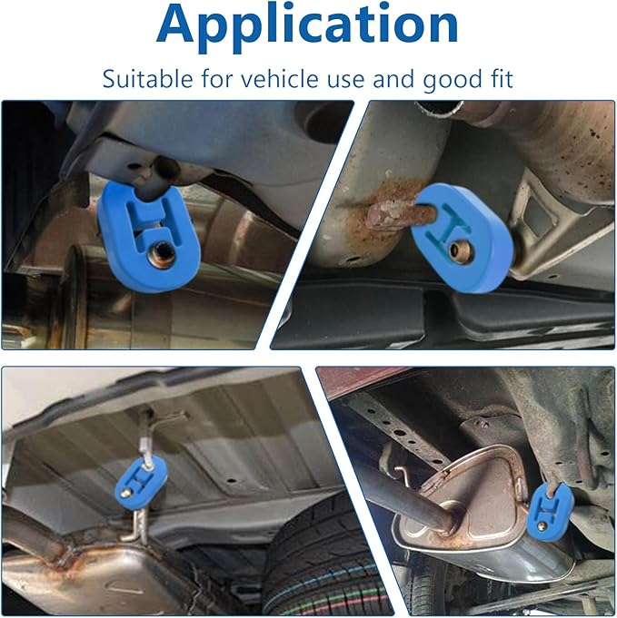 Exhaust Rubber Hanger, rubber muffler hangers. Rubber Insulator Bushing Mount, rubber exhaust mounts with 2 Holes 0.47 Inch, 