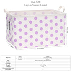 Sea Team Collapsible Canvas Fabric Storage Basket with Handles, Rectangle Waterproof Storage Bin, Box, Cube, Foldable Shelf B