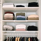 SortNStore Shelf Dividers Purse Organizer for Closet: 6-pack Acrylic Bag Storage Organizer for Handbags, Clutches, Clothes, S