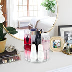 360° Rotating Makeup Organizer Clear Lazy Susan Organizer for Vanity, Cosmetic Display Cases for Bathroom Countertop, Makeup 