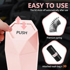 Car Trash Can with Lid - 2-Pack, Interior Accessories for Vehicles, Leakproof Garbage Can with 30 Detachable Trash Bags, Multipurpose Organizers and Storage Solutions for Home and Office (Pink)