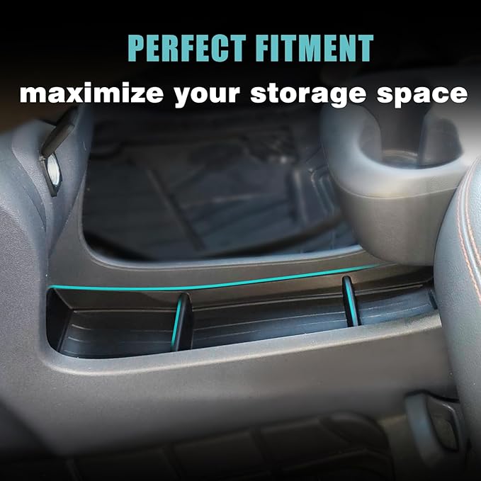 BestEvMod Center Console Organizer Armrest Storage Box & Lower Console Organizer 2PCS Compatible with Chevy Bolt EV Bolt EUV 2022-2025 Accessories(Armrest Tray+Lower Tray)