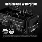 LIBZAKI Oversize 4 in 1 Car Trunk Storage Organizer, Multi Compartment Collapsible Trunk Storage Box with Cooler Bag for Car