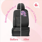BDK Pink Butterfly & Flowers Car Seat Covers, Cute Car Accessories for Women Front Seat Covers for Car Fits Most Cars Trucks 
