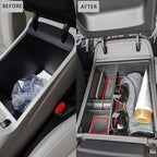 Center Console Organizer Compatible with 2022-2024 Hyundai Tucson & Santa Cruz 2022-2025 Interior Accessories Armrest Storage Box Insert Tray (Not for 2025 Limited/Hybrid/Plug-in Hybrid) Red