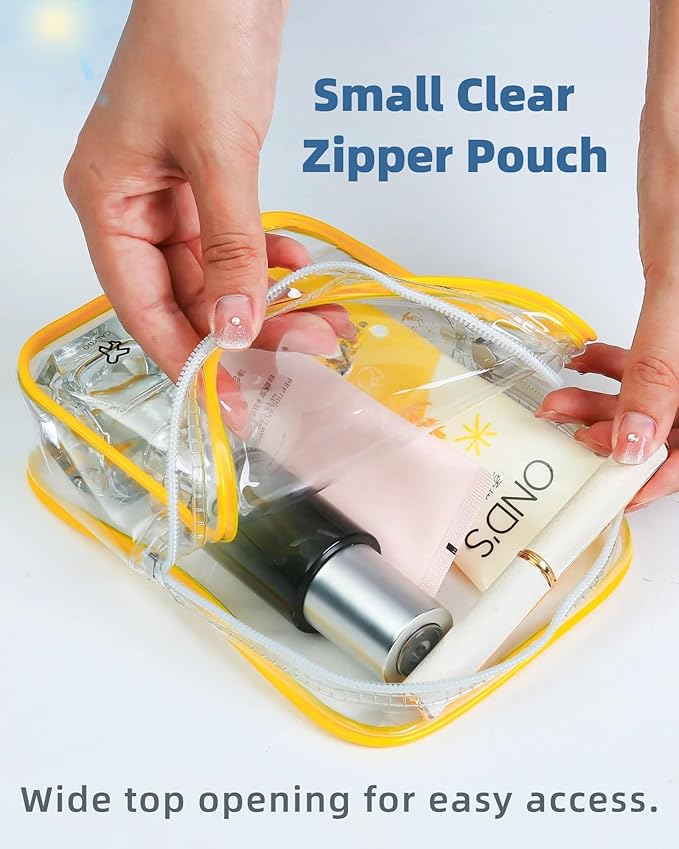 2 Packing Cubes 1 Quart Size Travel Bag TSA Approved Toiletry Bag Clear Small Purse Pouch International Long Flight Must Have
