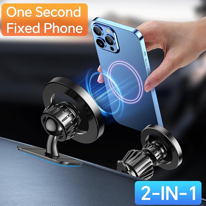 Kaistyle for Magsafe Car Mount【20 Strong Magnets】Magnetic Phone Holder for Car Phone Holder Mount Dash Mounted Holders Cell Phone Holders for Your Car Accessories for Women Men for iPhone 17 16 15 14