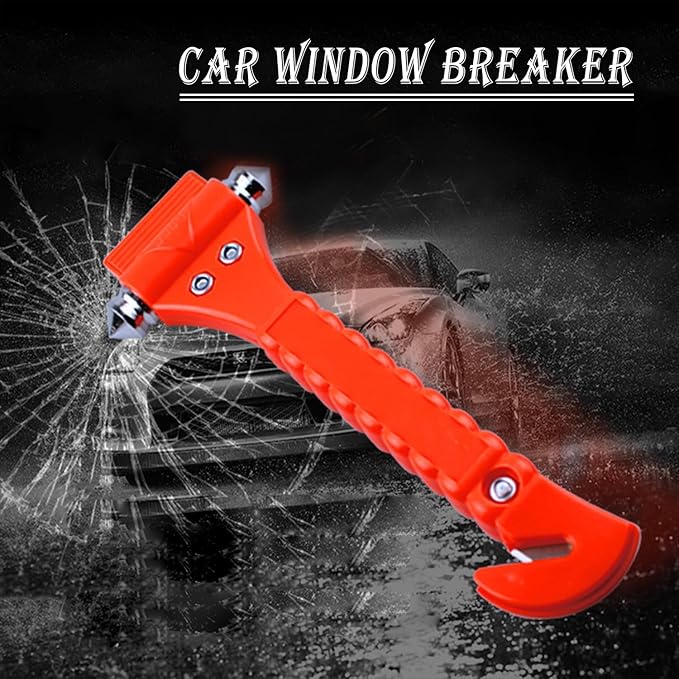 Car Window Breaker, Safety Hammer - Emergency Escape Tool, Window Breaker Seatbelt Cutter, Life Saving Survival Kit with Ligh