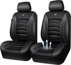 CAR PASS Comfortable 3D Foam Mesh Leather Car Seat Covers Front, Air Cool Mesh Breathable Front Seat Covers for Car, Universa