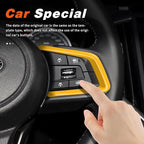 Auovo Center Console Steering Wheel Cover Trims for Subaru Crosstreck Outback Legacy Accessories 2018-2026 for Subaru Impreza 2017-2026/19-26 Forester/Ascent 2018-2026 (Yellow)