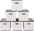 Yunkeeeper storage bins Cubes, Fabric Cube Organizer with Handle, Foldable Cube Bins for Cloth or Accessary Storage, 11x11x11