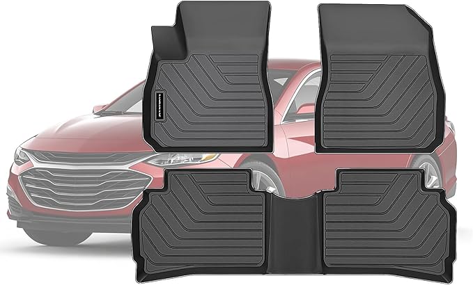 TPE Floor Mats for 2016-2025 Chevy Malibu All Weather Car Floor Liners Fit 2016-2025 Chevrolet Malibu Accessories Black Automotive Car Accessories ﻿