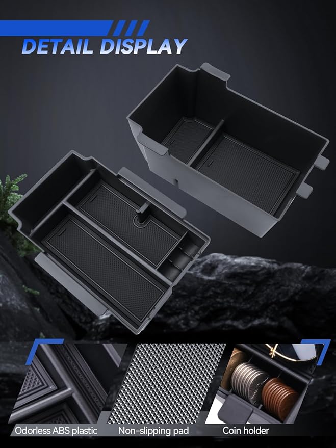 for 2026 Crosstrek Center Console Organizer Double-Layer 2024 2025 2026 Subaru Crosstrek Hybrid (Base/Premium/Sport/Limited/Wildernes) & 2024-2026 Impreza Armrest Box Organizer Tray