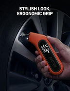 AstroAI Digital Tire Pressure Gauge 3-300PSI Calibrated to ANSI B40.7 Grade 2A (0.5%), Backlight and Flashlight, Presta Valve Adaptor Included, 4 Units, AAA Batteries, Orange, 2Pack
