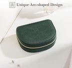ProCase Travel Size Jewelry Box, Medium Portable Seashell-Shaped Jewelry Case, 2 Layer Jewelry Organizer in PU Leather for Wo