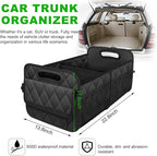Car Trunk Organizer, Multi-Compartment Auto Trunk Storing Bag with Pockets, Collapsible Organizer and Storage for Sedans, SUVs,