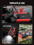 Sharmeal Car Jump Starter 7000A, Jump Starter Battery Pack with PD 30W Quick Charger, 12V Portable Jump Box (for All Gas and