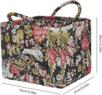 Boho Fabric Storage Basket, Large Capacity Laundry Basket, 12.2'' x 10.23'' x 10.23'' Collapsible Laundry Hamper with Easy Ca