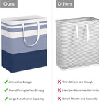 HomeHacks 2-Pack Large Laundry Basket, Waterproof, Freestanding Laundry Hamper, Collapsible Tall Clothes Hamper with Extended