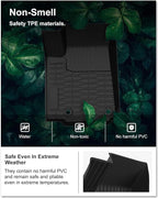 KIWI MASTER Floor Mats & Cargo Mat for 2021-2026 Jeep Grand Cherokee L, OEM Replacement 82216640AA 82216646AA, All Weather Car Mats, Heavy Duty TPE Floor Liners, Front & Rear & Trunk Mat Set, Black