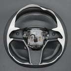 MEWANT Tesla Model 3/Model Y Hand Stitched Steering Wheel Cover for Tesla Model 3 2017-2023 / Model Y 2020-2023 for Tesla Model 3/Y Accessories(3D Style)